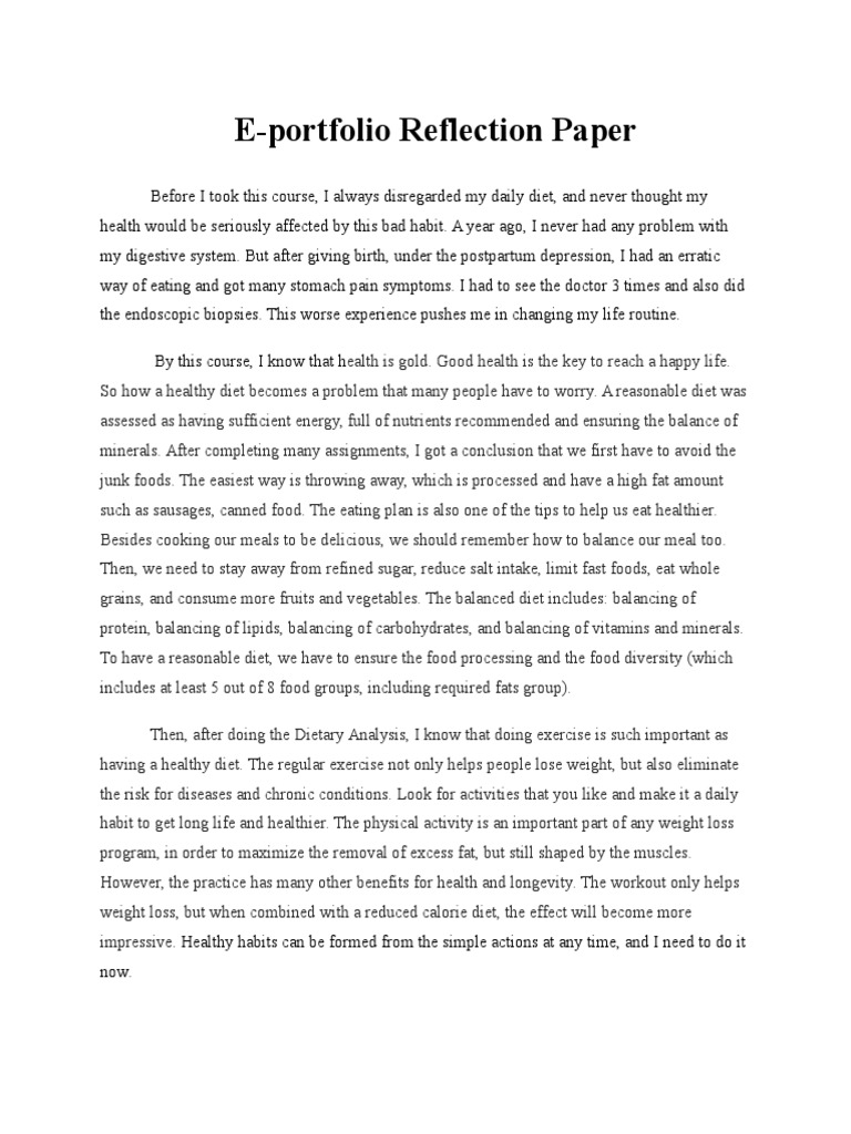 Write A Reflection Paper | PDF