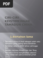 Ciri-Ciri Keistimewaan Tamadun China