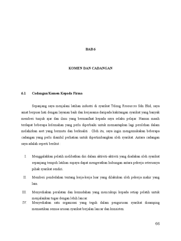 Bab 6 Cadangan Pdf