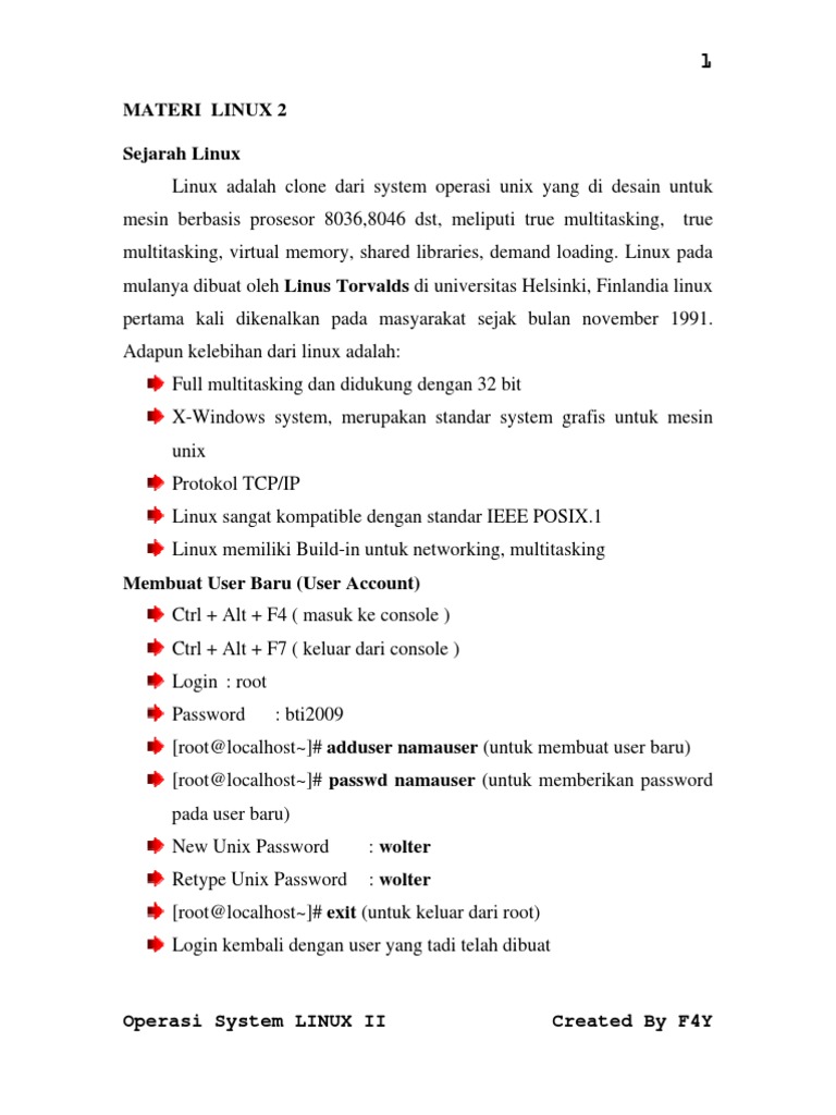 Materi Linux II F4Y | PDF