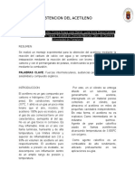 Informe Obtencion Del Acetileno