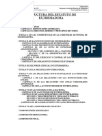 ESTRUCTURA y Resumen de Articulos ESTATUTO de AUTONOMIA Cam-Limpiador Juntaex