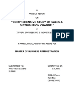 "Comprehensive Study of Sales & Distribution Channel": A Project Report ON