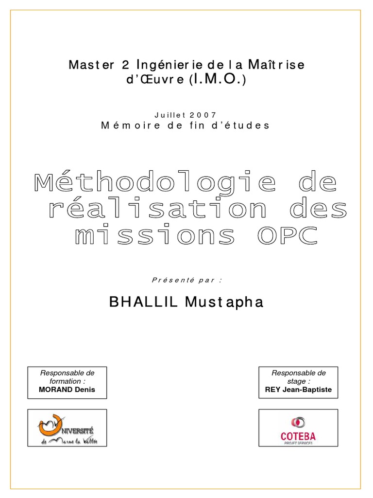 Méthodologie de Réalisation Des Missions OPC PDF PDF Management de — free download