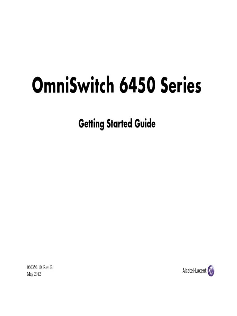 OmniSwitch 6450 Series Getting Started Guide | PDF | Command Line ...
