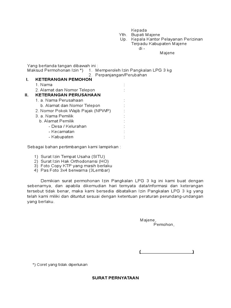 Izin Pangkalan Elpiji Pdf
