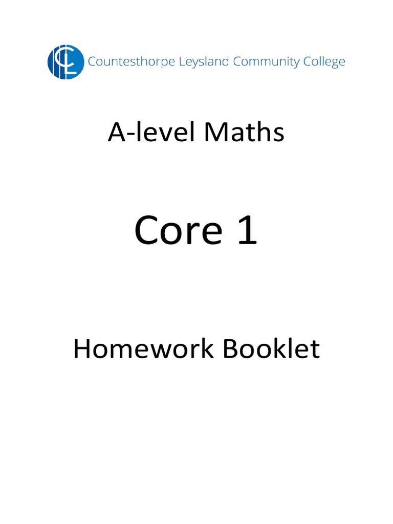 AQA Core 1 Homework Booklet | PDF | Circle | Line (Geometry)