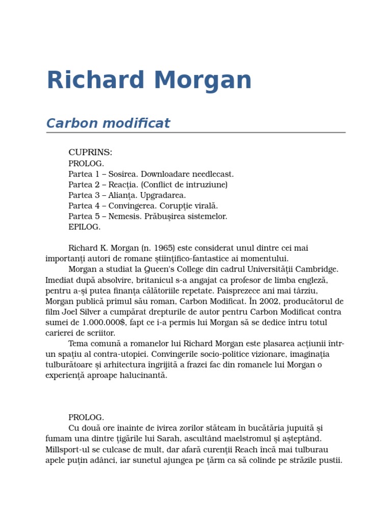 Richard Morgan Carbon Modificat 1 0