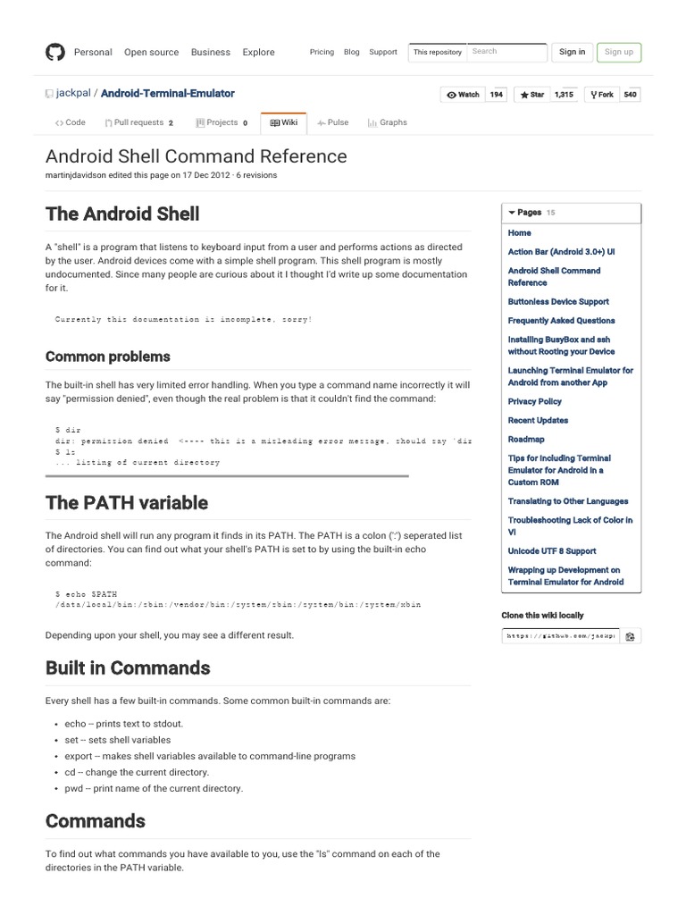Android Command Line | PDF | Command Line Interface | Android ...
