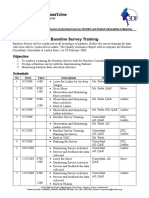 Baseline Training Schedule