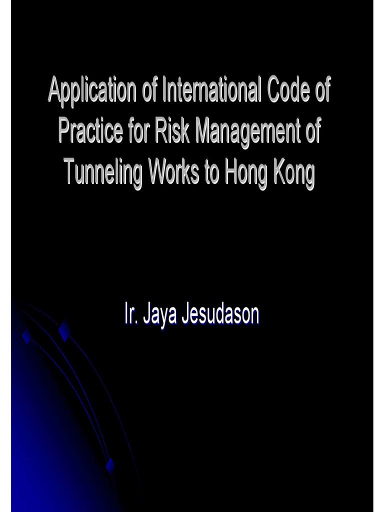 Application of International Code of Practice For Risk Management of ...