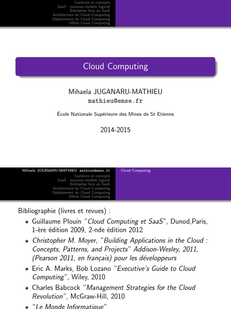 Concepts clés du Cloud Computing | PDF | Logiciel en tant que service ...