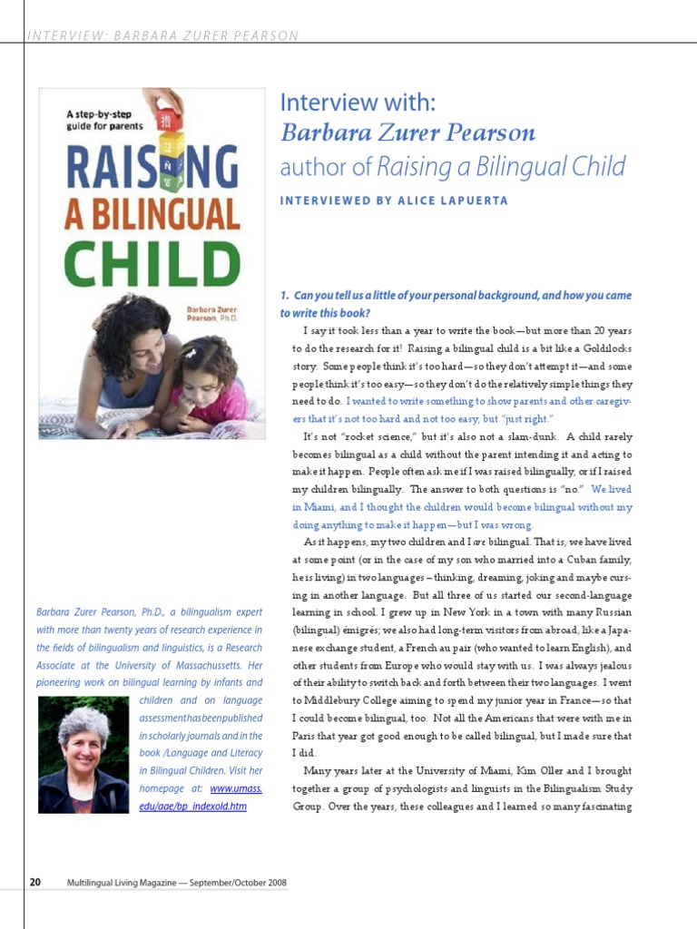 Insights on Raising Bilingual Children | PDF | Multilingualism ...