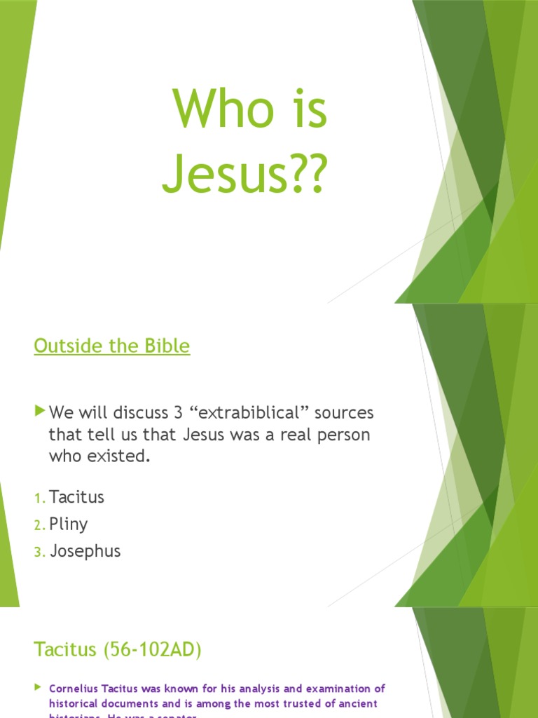 Who Is Jesus PDF Tacitus Josephus