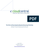 Cloud Central - The Role of The Cloud in Disaster Recovery Planning