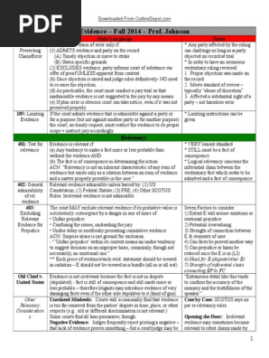 Evidence Outline