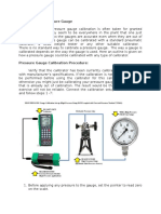 Calibration of Pressure Gauge