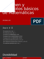 Resumen y Conceptos Básicos de Matemáticas