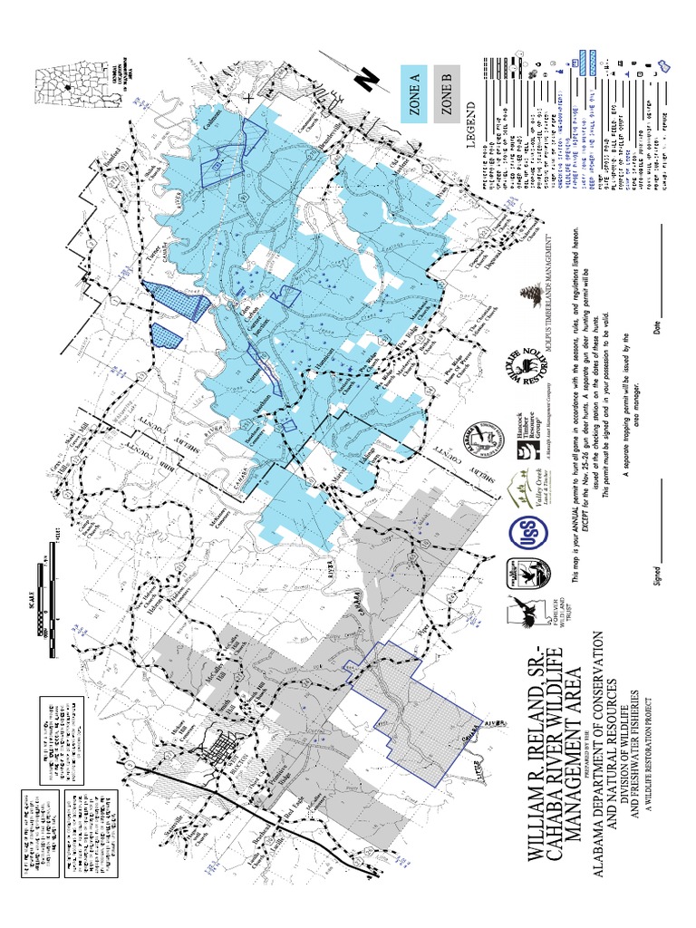 Alabama Wildlife Management Area - William R. Ireland, Sr. Cahaba River 