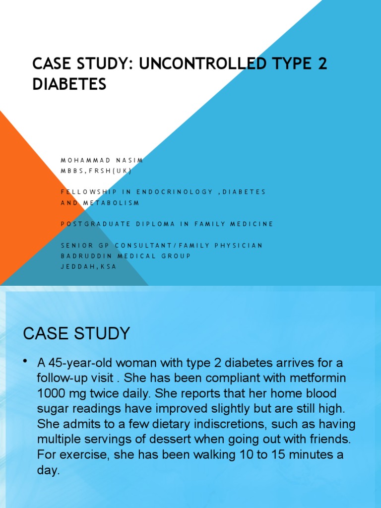 diabetes mellitus type 2 case study scribd