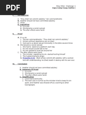 The Lost Tools of Writing - Outline - The Scarlet Letter | PDF