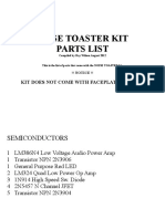 Niose Toaster Kit Parts List