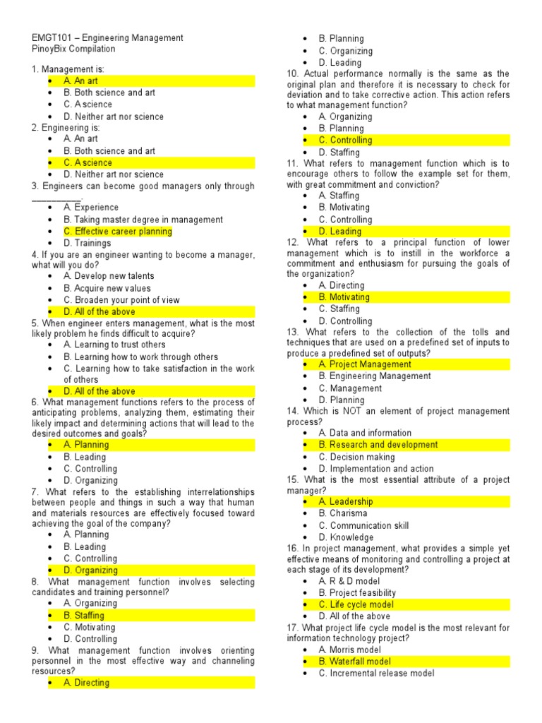 Engineering Management Overview | PDF | Sales | Project Management