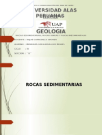 Trabajo de Rocas Sedimentarias, Igneas y Metamorficas Almno.mendoza Cayllahua Luis Miguel
