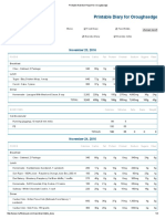 Printable Nutrition Report For Oroughsedge