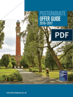 University of Birmingham Offer Guide