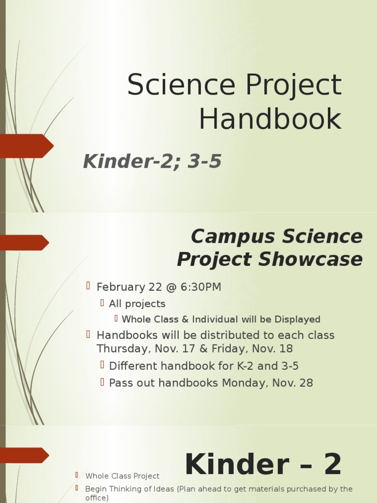 Science Project Handbook for K-5 Students | PDF