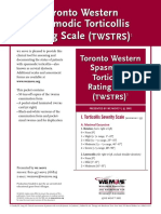 Toronto Western Spasmodic Torticollis Rating Scale TWSTRS