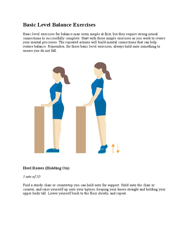 Basic Level Balance Exercises PDF Wellness Medical