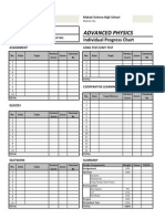 Advanced Physics: Individual Progress Chart