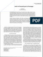 Relevancia de Foucault para La Psicología