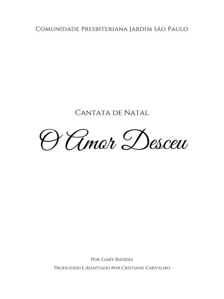 Cantata O Amor Desceu | PDF | Amor | Natal