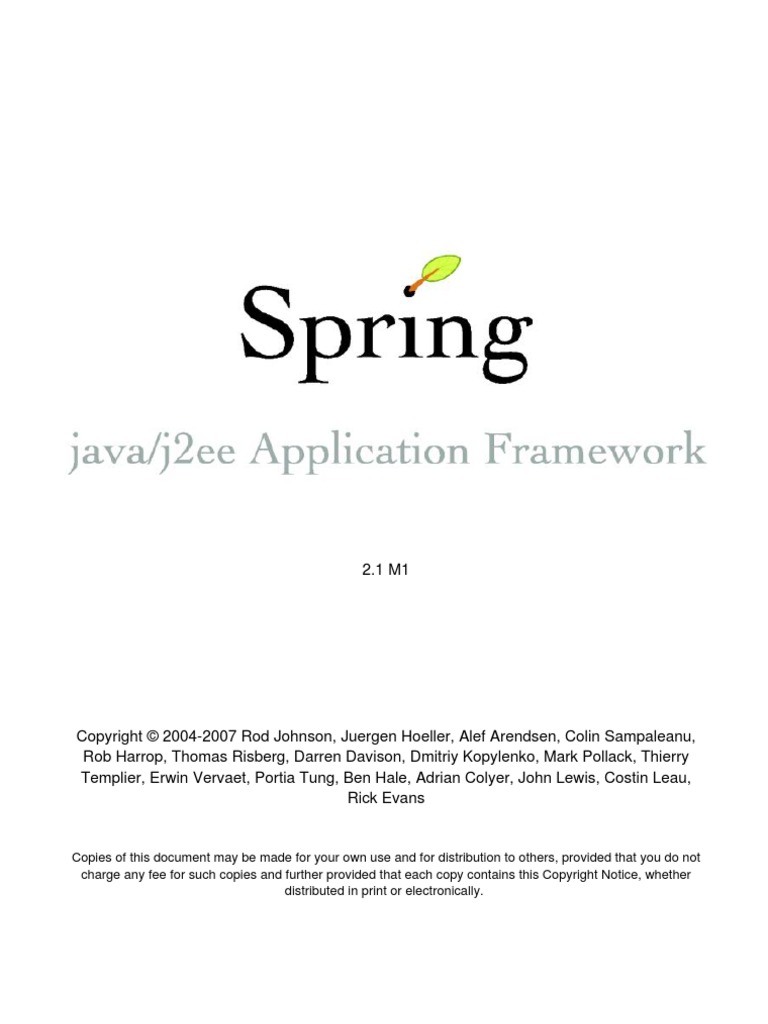 Learn Spring Framework PDF