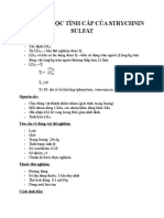 Xác Định Độc Tính Cấp Của Strychnin Sulfat