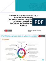 Enfoques Transversales y Metodología para Desarrollar Competencias Según El Currículo Nacional de La Educación Básica