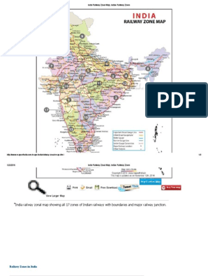 railway zones map in india India Railway Zonal Map Indian Railway Zones Pdf Rail Transport railway zones map in india