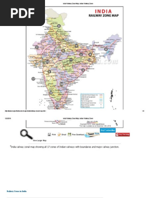 railway zones map in india India Railway Zonal Map Indian Railway Zones Pdf Rail Transport railway zones map in india