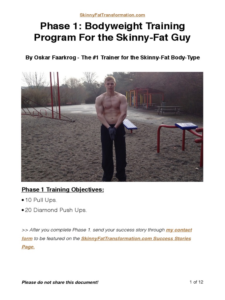 Bodyweight Training For The Skinny Fat Guy Full Training Program PDF