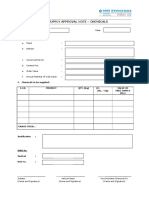 Free Supply Approval Note - Chemicals: Iso No: Date