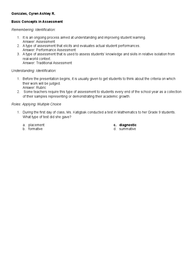 Basic Assessment Concepts Guide | PDF | Career & Growth