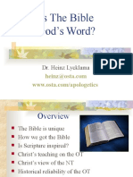 Is The Bible God's Word?: Dr. Heinz Lycklama