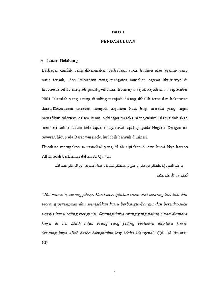 Peranan Agama Dalam Mewujudkan Persatuan