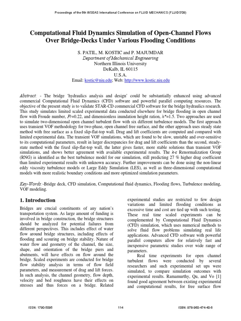 CFD Simulation of Bridge Flooding Flows | PDF | Computational Fluid ...
