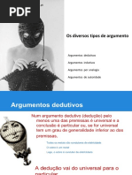 Os diversos tipos de argumento