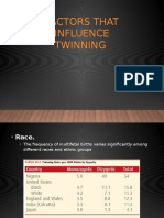 Racial, Age, Parity, and Other Factors that Influence Twinning Rates