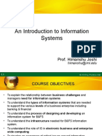 An Introduction To Information Systems: Prof. Himanshu Joshi